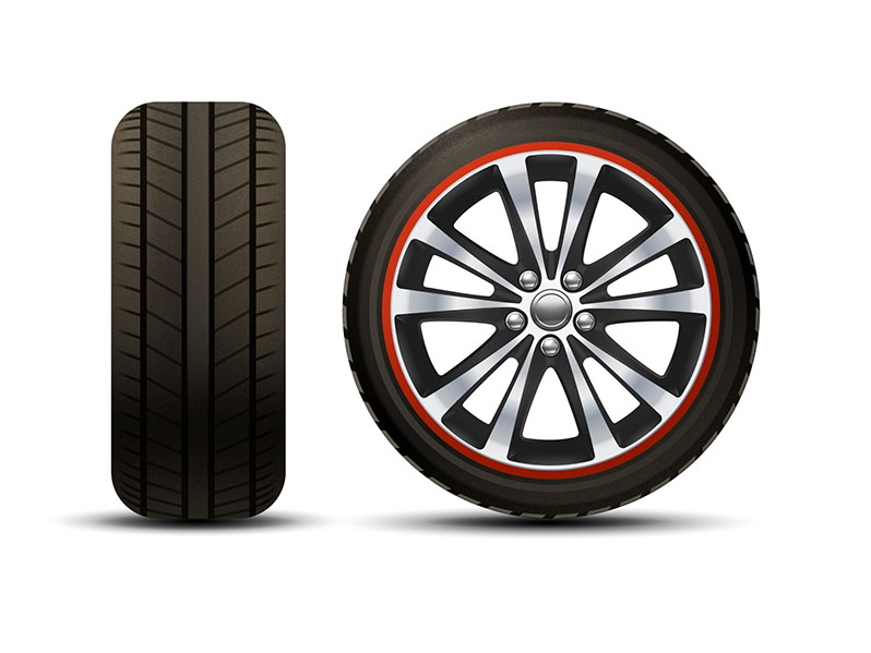 Secondhand Parts Seller 2 car wheel realistic 1284 4977